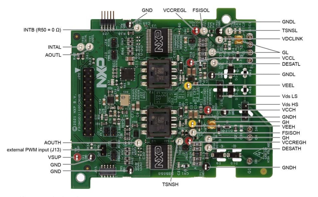 NXP Semiconductors GD3160 Halbbrücken-Evaluierungskit für Danfoss DCM™1000X